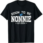 Soon To Be Nonnie Est 2024 Mother's Day First Time New Mom T-Shirt