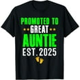 Soon to Be Aunt 2025 Cute Promoted to Great Auntie Est. 2025 TShirt