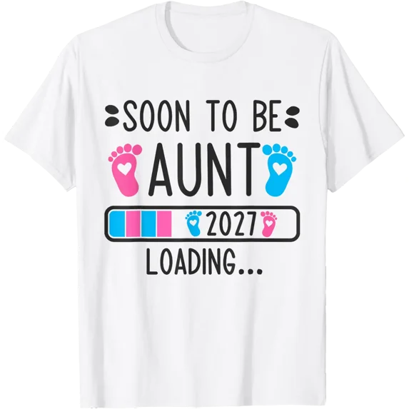 Soon to Be Aunt 2027 Pregnancy Announcement T Shirt All Size S-5XL