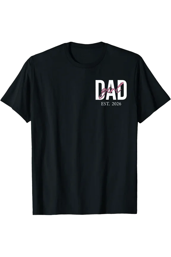 Soon to Be Dad 2026 Pink Accent T-Shirt for Expecting Fathers