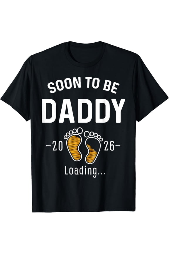 Soon to Be Daddy Est 2026 Loading First Time Dad Mens T-Shirt