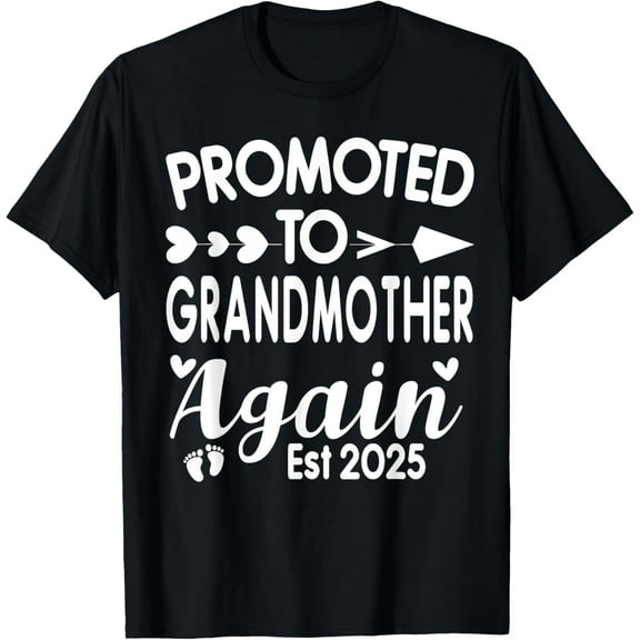 Soon to Be Grandma Again Promoted to Grandmother Again Est T-Shirt