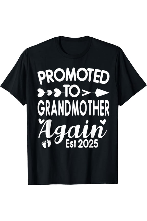 Soon to Be Grandma Again Promoted to Grandmother Again Est T-Shirt
