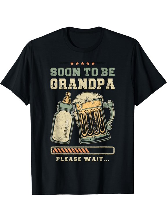 Soon to Be Grandpa, Baby Reveal, Expecting Grandfather Mens T-Shirt