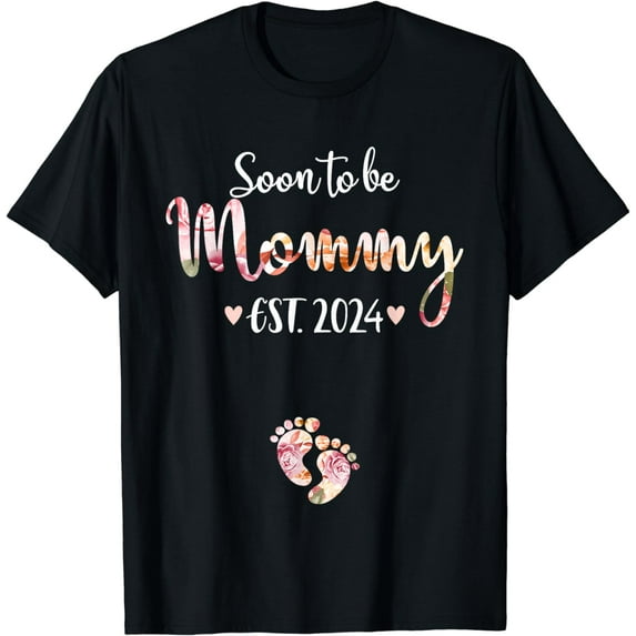 Soon to be mommy est. 2024 for mom pregnancy announcement T-Shirt