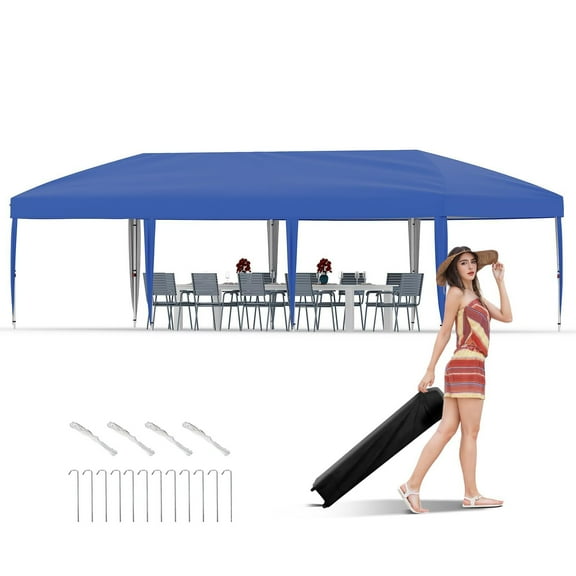Soonbuy 10x30 Pop Up Canopy, 3 Adjustable Height