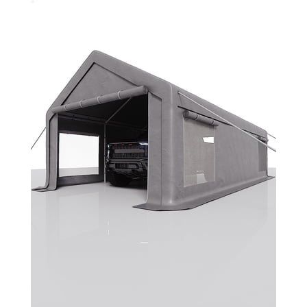 Soonbuy 13x25 FT Metal Carport with Roll-Up Windows & Doors, Heavy Duty All-Weather Portable Garage Shelter for RV, Truck, Boat & Vehicle Storage