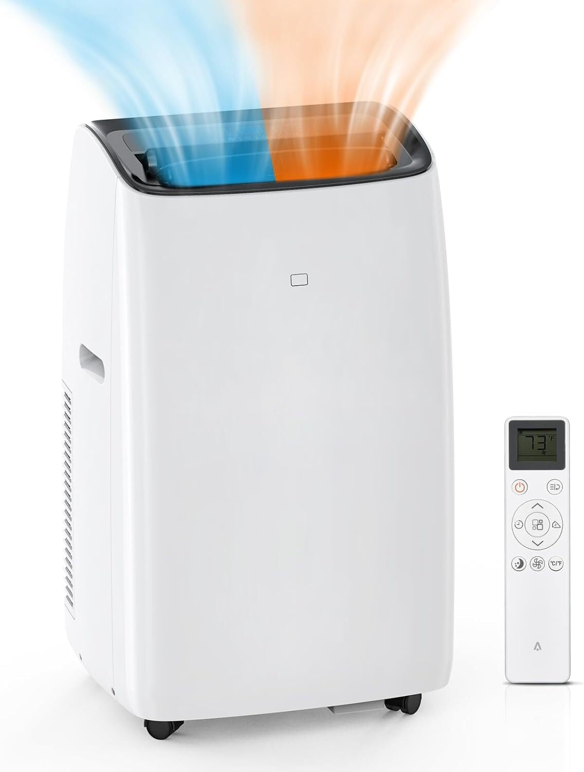 White Portable Air Conditioner with Heater and Remote Control