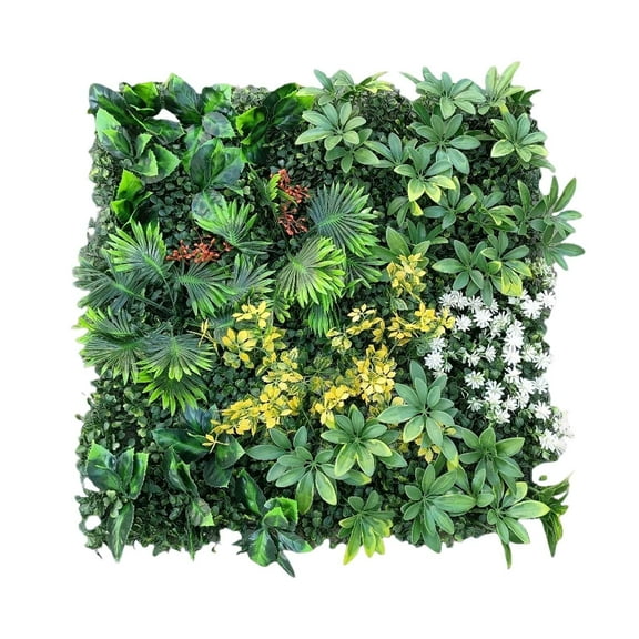 Soonbuy 20x20Inch Artificial Grass Wall Panel with Zip Ties, Boxwood Panels Green Grass Wall - UV Protected, Realistic Tropical Leaves Greenery Wall Backdrop for Garden Indoor Outdoor Decor,6/12/16pcs