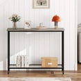 thumbnail image 1 of Soonbuy 33.5”Console Table, Narrow Entryway Table, Glass Shelf,Gray, 1 of 6