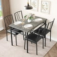 thumbnail image 1 of Soonbuy 5 Piece Dining Table Set,Rustic Gray, 1 of 7