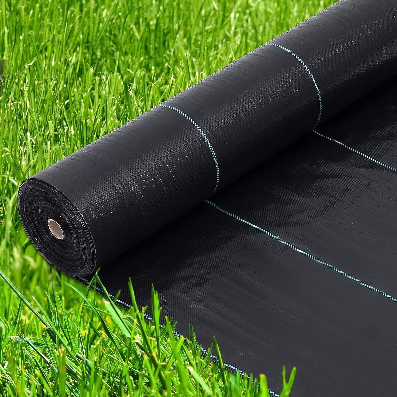 Soonbuy 6.5ft x 300ft Premium Weed Barrier Landscape Fabric, 3oz Heavy Duty, Weed Control Fabric, High Permeability Good for Flower Bed, Driveway Fabric Ground Cover