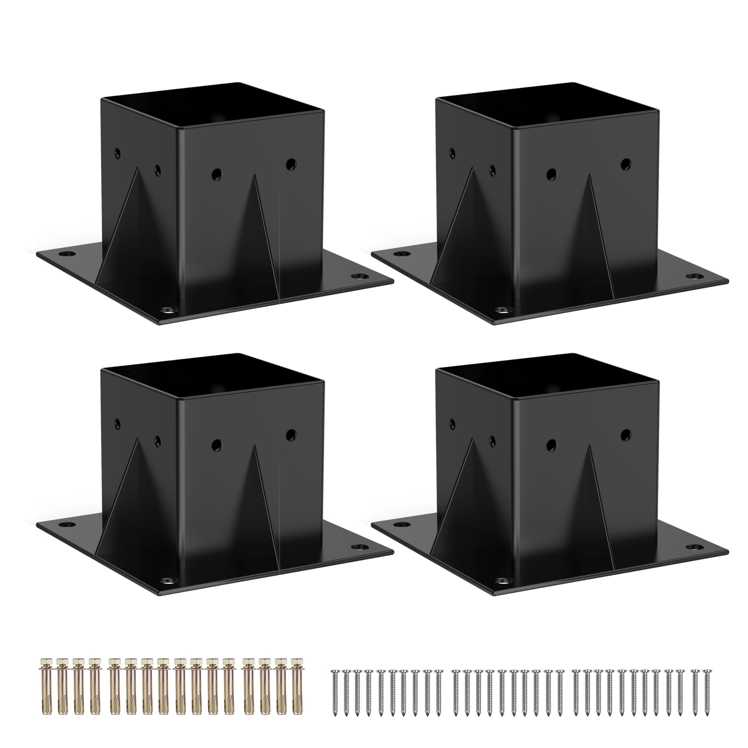 Heavy Duty 8x8 Post Base For Concrete – 8 Gauge Steel Anchor Bracket For Pergolas, Decks, Sheds