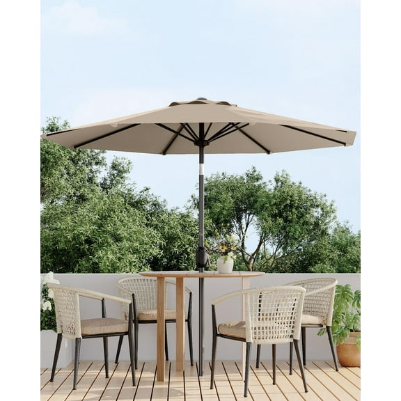 Soonbuy 9FT Outdoor Patio Umbrella, 8 Sturdy Ribs, for Garden, Poolside, Deck