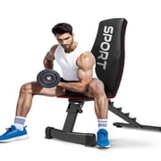 Soonbuy Adjustable Weight Bench,5-Levels Versatile Foldable Bench for Full Body Workout Strength Training, 660LBS Incline Decline Bench with Quick Folding& Fast Adjustment