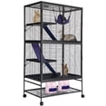 thumbnail image 1 of Soonbuy Animal Cage for Ferrets, Chinchillas, Hedgehogs,4 Tier Large Hamster Cage with Removable Ramp, Comfortable Hammock, Extra Storage Stand, and Easy-to-Clean Removable Tray, 1 of 9