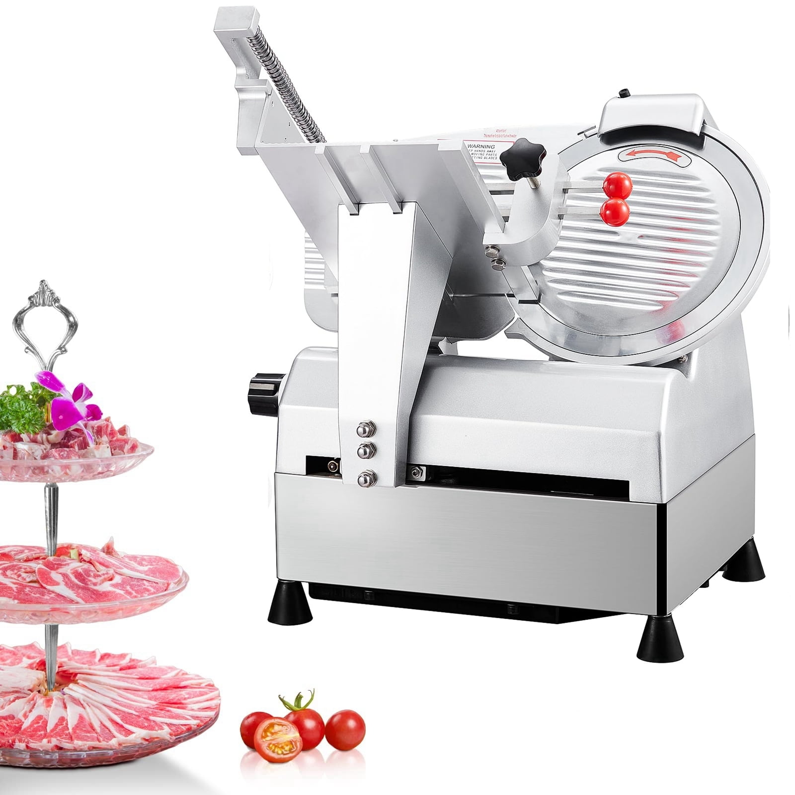 10" Stainless Steel Commercial Meat Slicer with Blade Guard