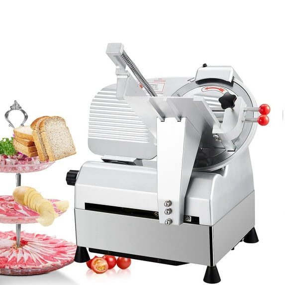 Soonbuy Automatic Meat Slicer, 800W Deli Slicer with 12" Stainless Steel Removable Blade, Meat Slicer Machine with Adjustable Thickness From 0~18 mm Suitable for Commercial/Home Use