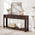 thumbnail image 1 of Soonbuy  Entryway Table with 2 Drawers & Open Storage Shelf, , 54-Inch Wooden Console Table,Sofa Table Behind Couch, Farmhouse Entry Foyer Table for Entryway, Hallway, Living Room, 1 of 9