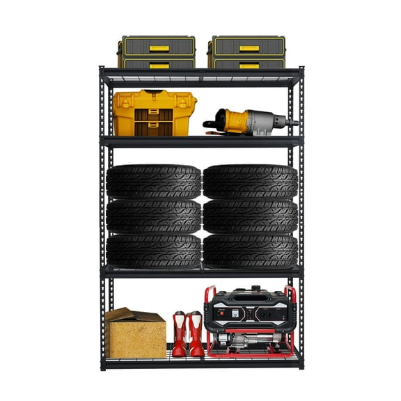 Soonbuy Garage Shelving, 5-Tier Heavy Duty Garage Shelving, 60" L x 24" W x 78" H Storage Shelves Adjustable Height, Metal Shelves for Kitchen Pantry Basement Laundry, Easy Assemble