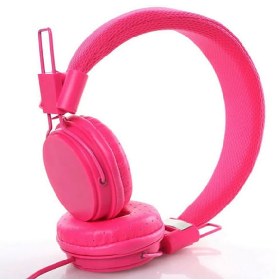 Soonbuy Headphones with Microphone on Ear Stylish Headband Earphones Best Gifts for Kids, Rose