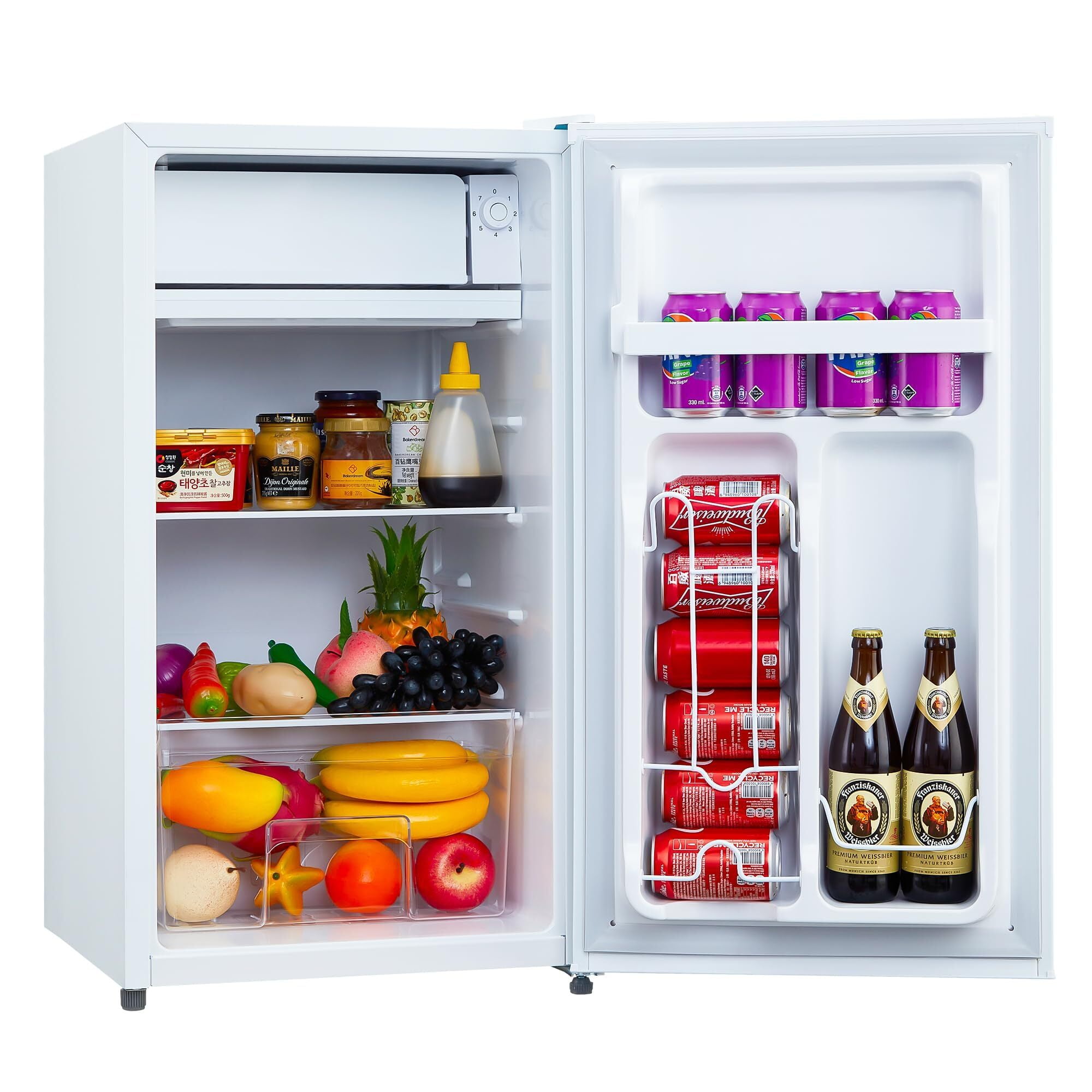 Mini Refrigerator シルバー 2段棚付き Mini Refrigerator シルバー 2段棚付き