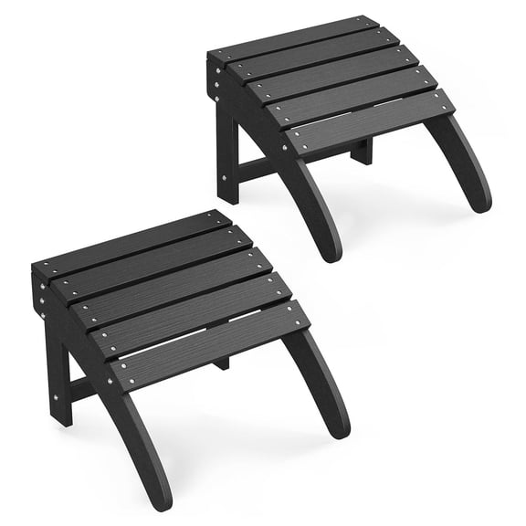 Soonbuy Ottoman for Adirondack Chair, HDPE Adirondack Ottoman Footrest, Weather Resistance Outdoor Footstool for Outside Porch Pool Lawn Backyard
