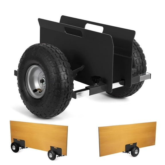 Soonbuy Plywood Dolly with 600 LBS Capacity, Panel Dolly with 10" Rubber Inflatable Tires, Adjustable Panel Mover All Terrain Moving for Drywall Sheets & Door Material Transport