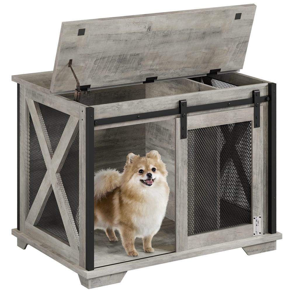 Barn door dog crate hot sale