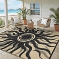 thumbnail image 1 of Soonbuy Sun Pattern Outdoor Rug, 8x10FT Waterproof Reversible Plastic Straw Outdoor Patio Rug, Quick Dry Easy Clean Outdoor Area Rug Carpet for Camping, Picnic, Balcony, Porch, RV, 1 of 9