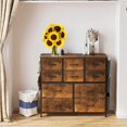 thumbnail image 1 of Soonbuy Wood Tabletop Dresser for Bedroom with 10 Drawers,Rustic Brown, 1 of 7