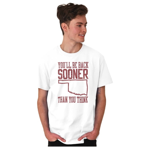 Sooner Than You Think Oklahoma Pride Men's Graphic T Shirt Tees Brisco Brands M
