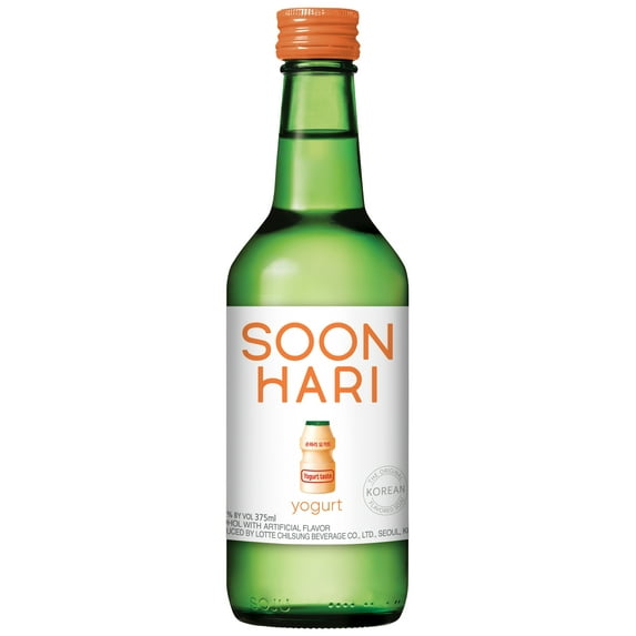Soonhari Yogurt Soju, 375 ml Bottle, 12% ABV