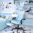 thumbnail image 1 of Soontrans Blue Gaming Chair with Footrest, High Back Computer Chair with Massage Lumbar Pillow & Headrest, Game Gamer Chairs with Bunny Ear for Boy Girl s, Blue, 1 of 8