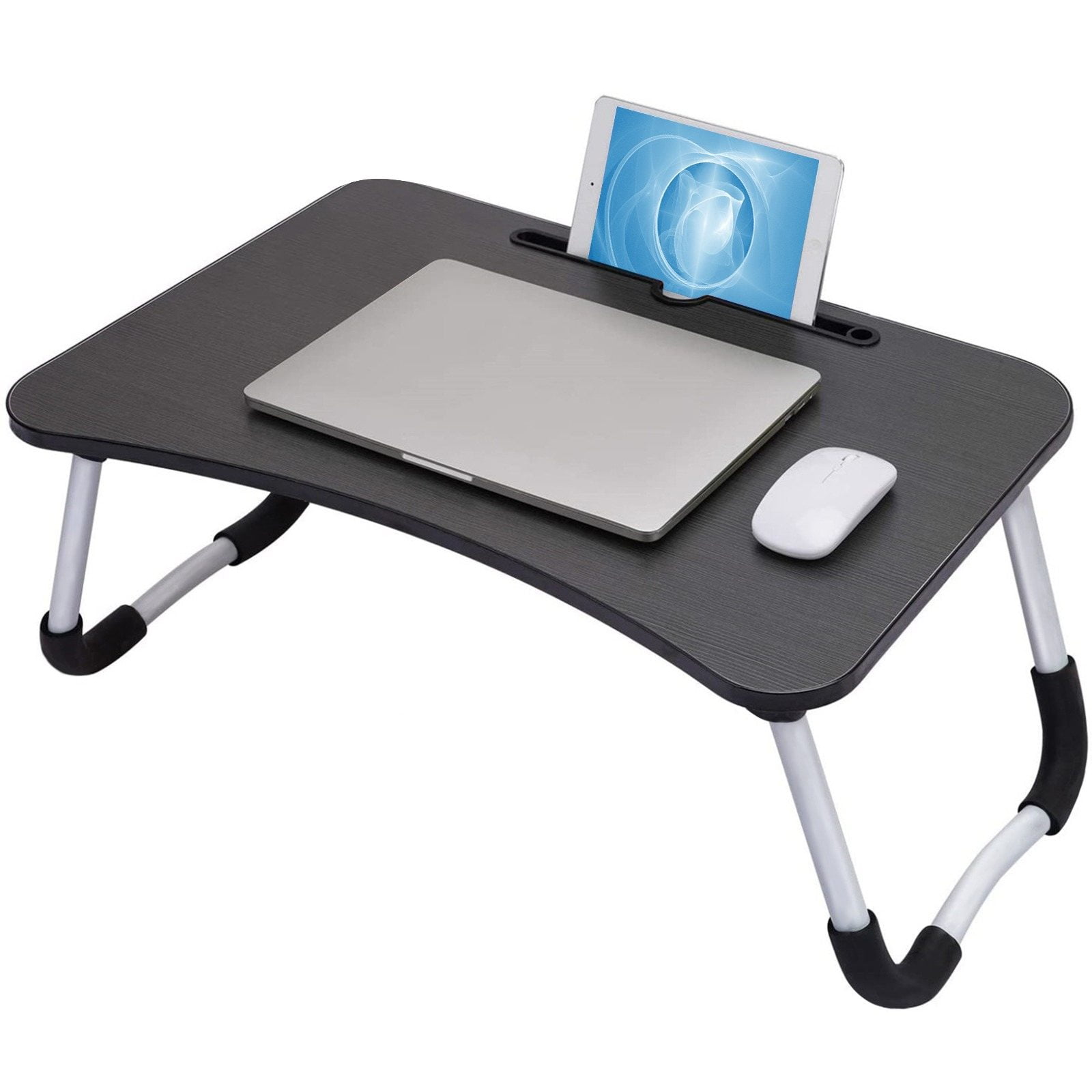 Table pour Ordinateur Portable Lapdesk - Support pour Ordinateur Portable -  Table de lit Pliable pour la Lecture ou Le Petit déjeuner - pour lit et  canapé (60 x 40 cm) en