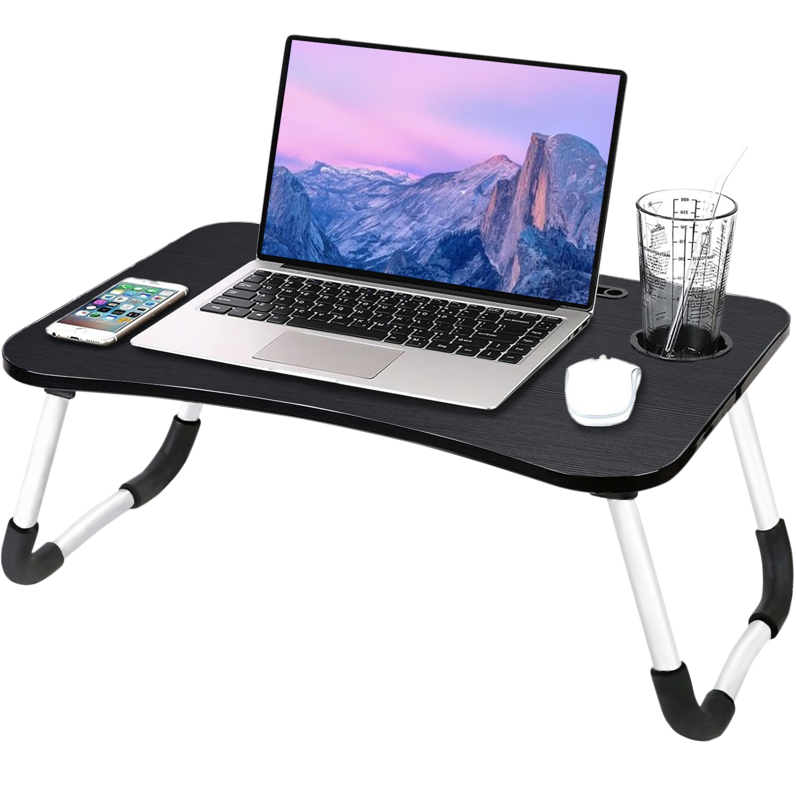 Soontrans Folding Lap Desk for Bed Portable Laptop Bed Tray Table