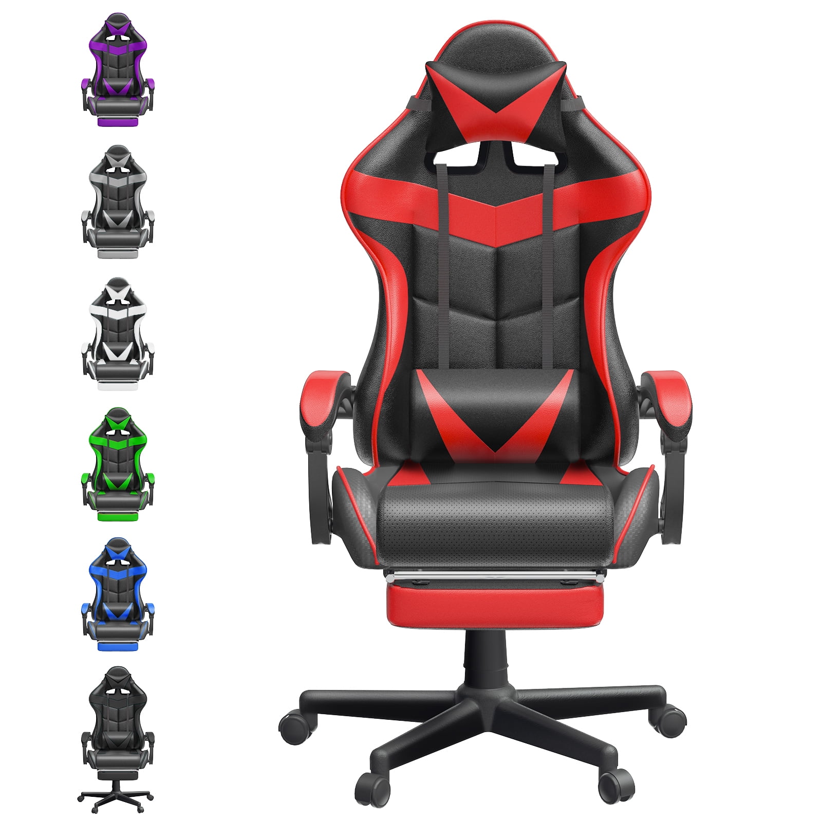 SKONYON Gaming Chair,Computer Chair with Footrest and Lumbar