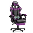 thumbnail image 1 of Soontrans Gaming Chair office chair with footrest, Computer Chair with Massage Lumber Pillow, High Back Ergonomic Gamer Chairs, Swivel Game Desk Chair, Purple, 1 of 10