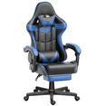 thumbnail image 1 of Soontrans Gaming Chair with Footrest, Ergonomic Office Chair High Back with Headrest & Massage Lumbar Support, Swivel Leather Chairs, Blue, 1 of 9