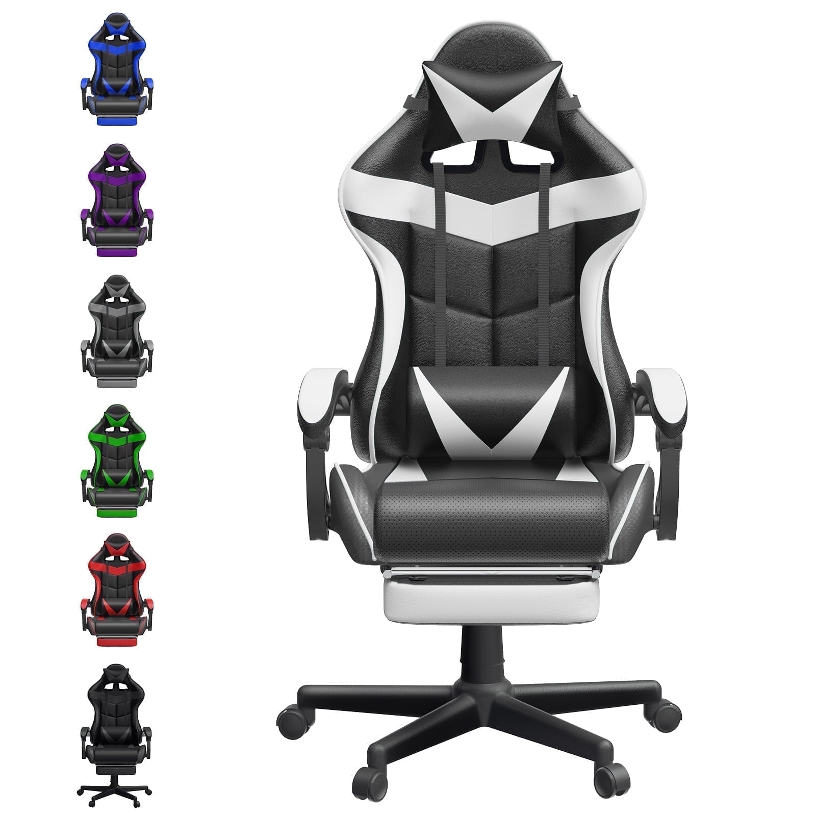Ergonomic Gaming Office Chair with Footrest, Kuwait Ubuy