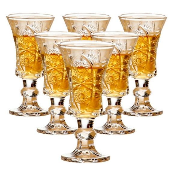 Soopiiso Clear Heavy Base Shot Glass, 1.3 oz, 6 Piece Set