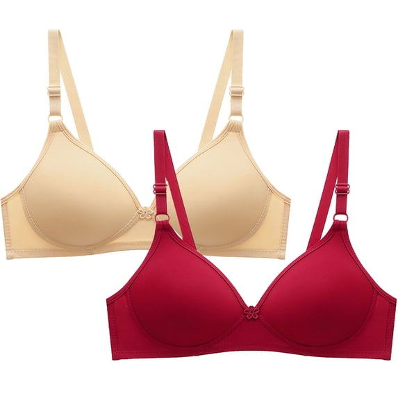 Soorts Bra Women Full-Coverage Bra Feature V-Neck No Underwire Bra Style W-224 Beige M