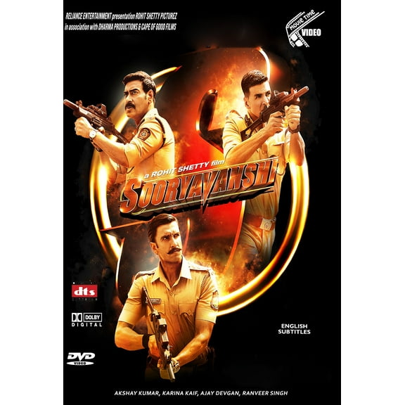 Sooryavanshi Hindi Movie - Film DVD -English Subtitles(NTSC)