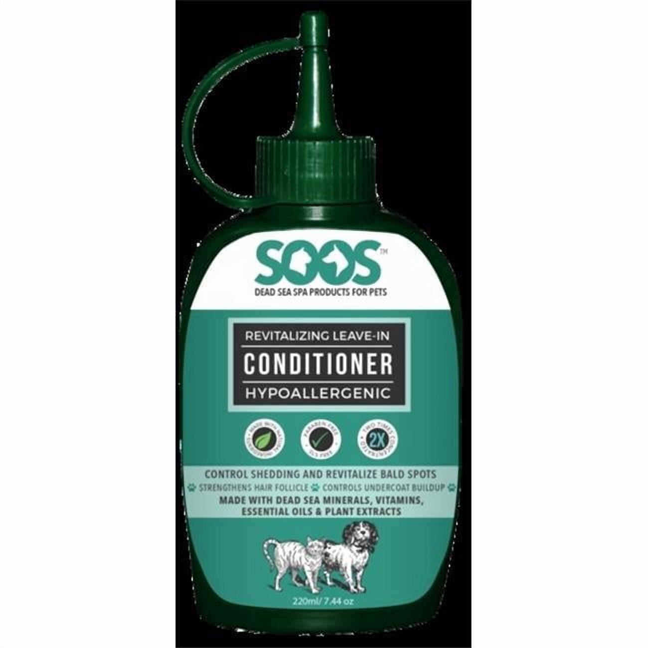 Soos Pets  Natural Dead Sea Hypoallergenic Revitalizing Leave-In Pet Conditioner For Dogs & Cats