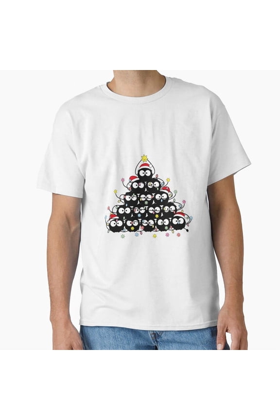 Soot Sprites Christmas Tree Anime Spirited Away Art Unisex T-Shirt up to size 5XL