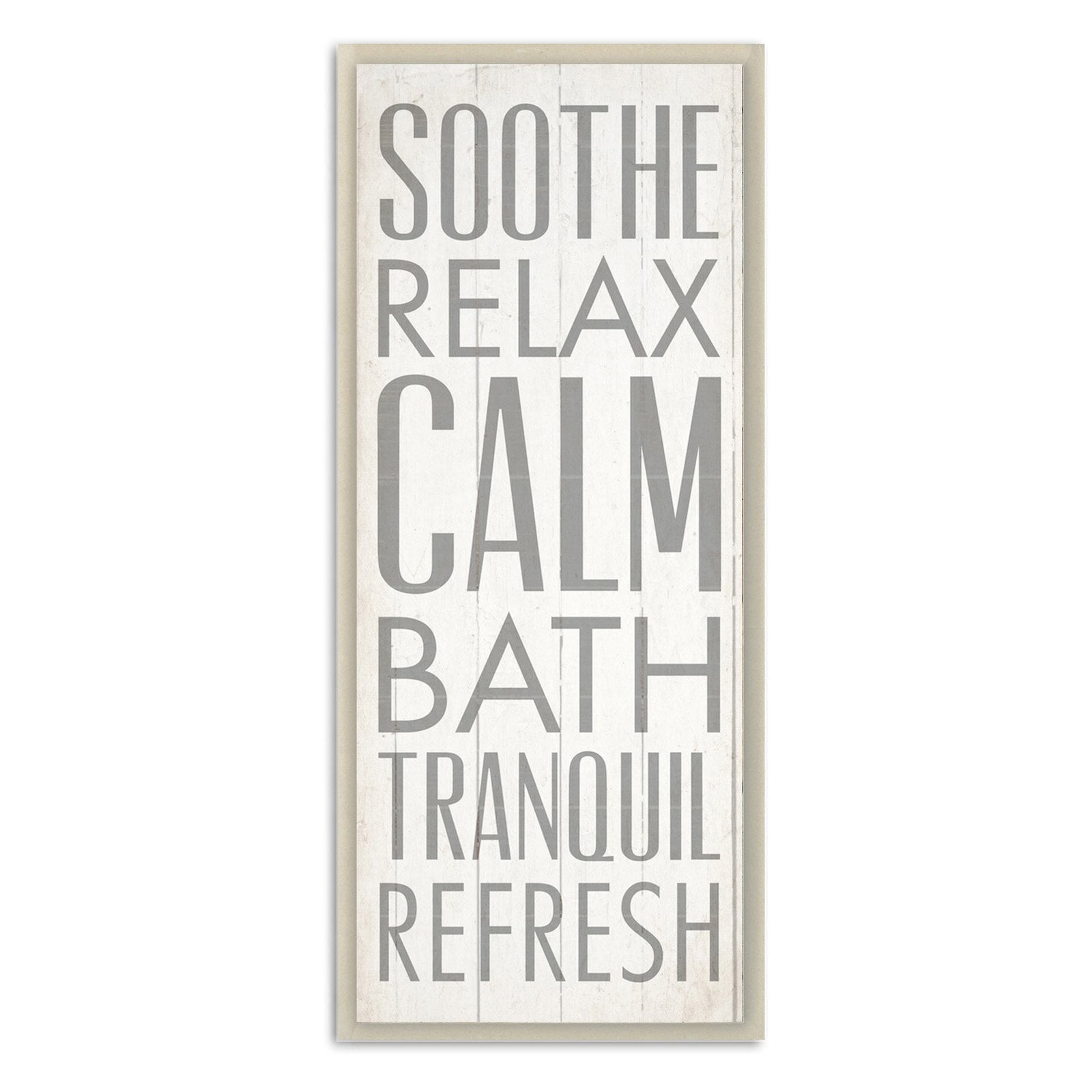 Soothe Calm Relax Bath Bathroom Wall Plaque