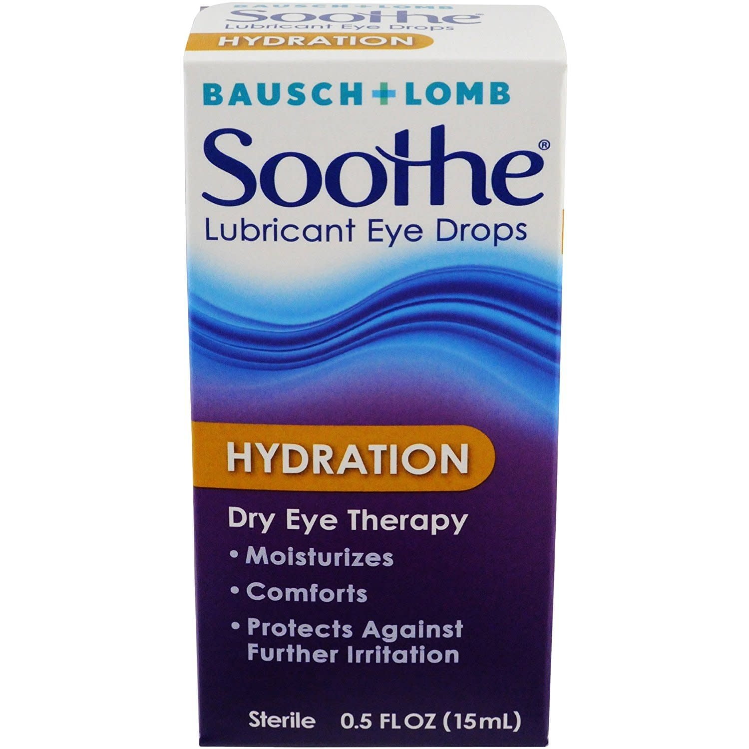 Soothe Hydration Eye Drops for Dry Eyes, Lubricating Eye Drops–from Bausch + Lomb, 0.5 FL OZ (15 mL)