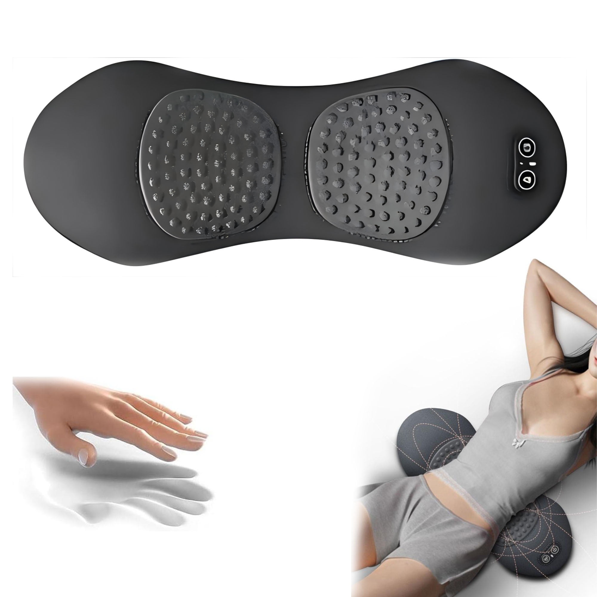 My Soothe Lab 3 in 1 Back Massager, 2025 Upgrade 3 in 1 Back Massagers with  Traction Lifting and Vibration Massage and Heat Compress Against Pain,  Sciatica Massager for Neck and Shoulder and Backs