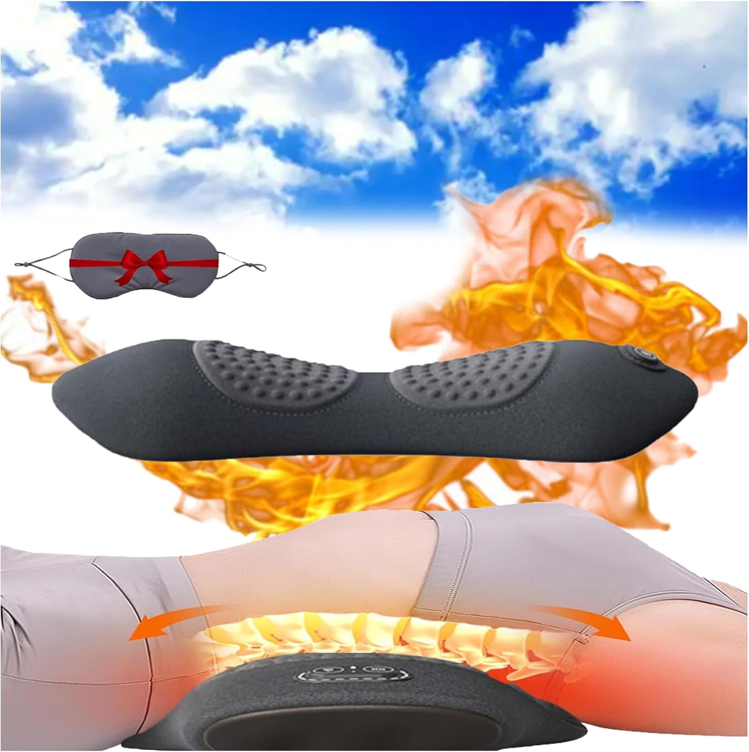 3 in 1 Back Massager, 2025 Upgraded Soothe 3 in 1 Back Massager, 3 in 1 Back Massager for Neck, Shoulder and Back, Bring a New Comfortable Experience (Black)