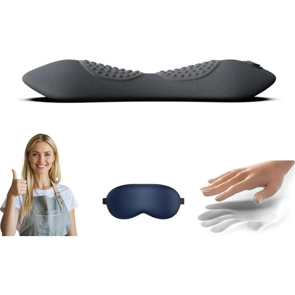 My Soothe Lab 3 in 1 Back Massager, 2026 New Mysoothelab Neck Massager Pillow, with Traction Lifting and Heat Compress, for Neck and Shoulder and Backs (Black)